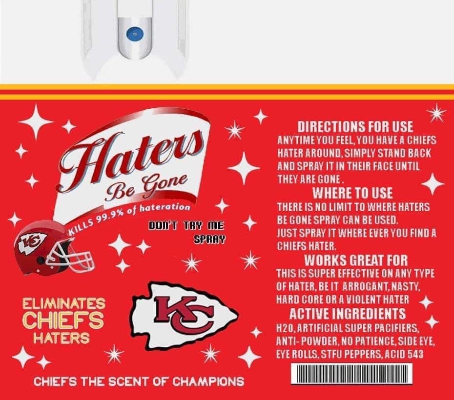 Kansas City Chiefs Hater Spray 20oz Skinny Tumbler